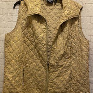 Onque Gold Puffer Vest | 1X